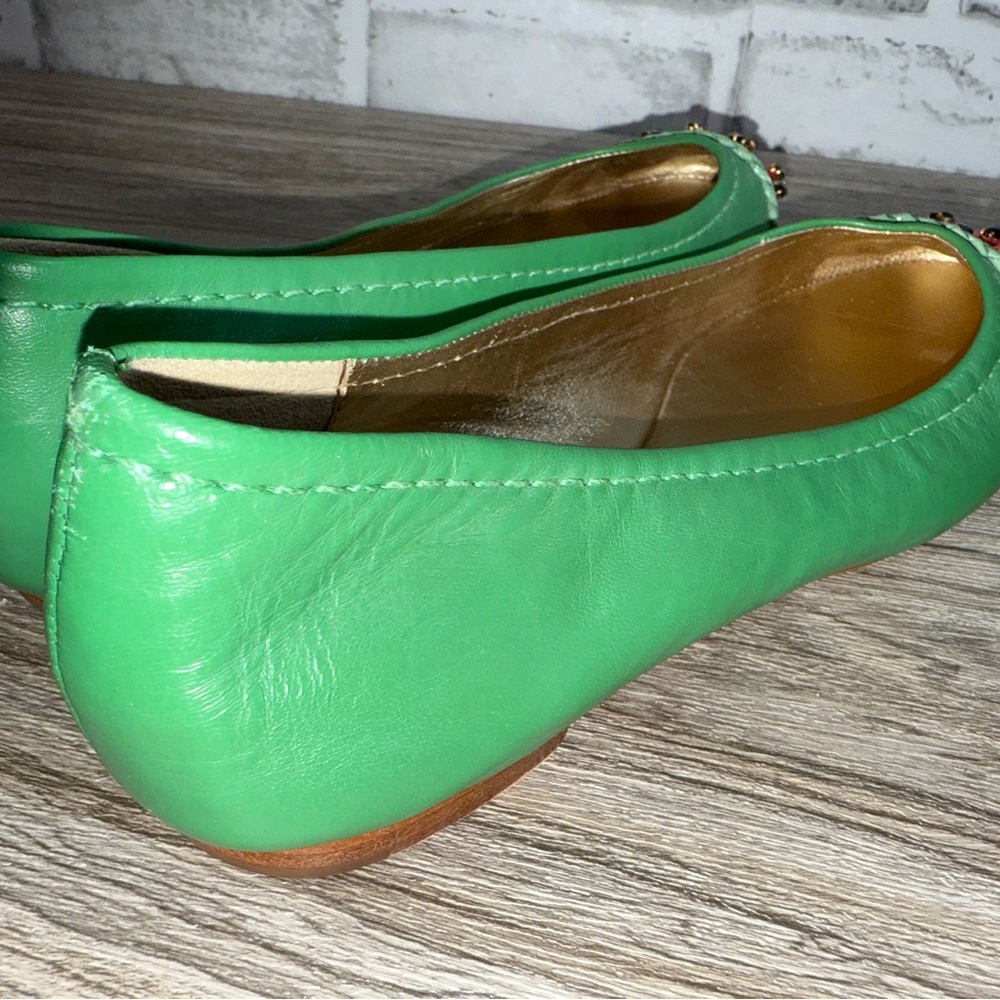 Kate Spade Vibrant Green and Pink Flats - Picture 4 of 6